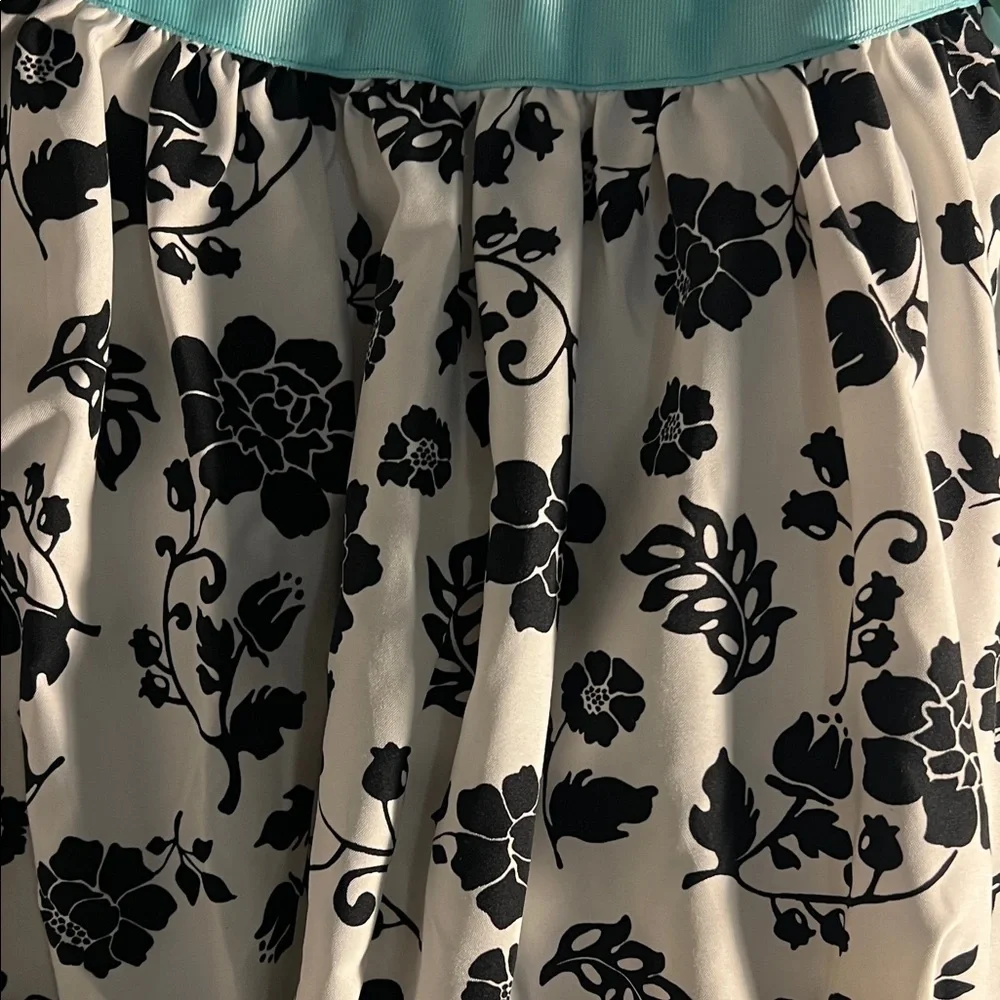 Polly Flinders Black and White Floral Dress